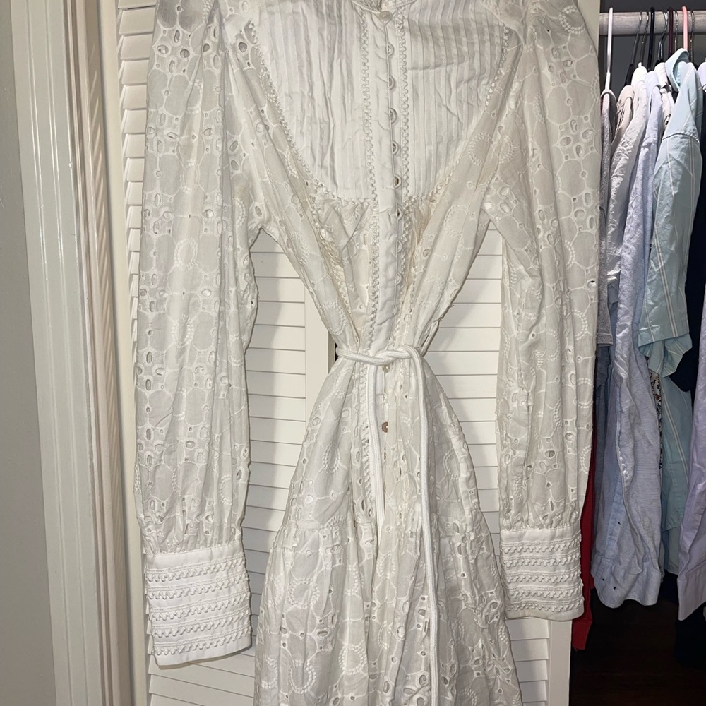 Elegant White Lace Dress